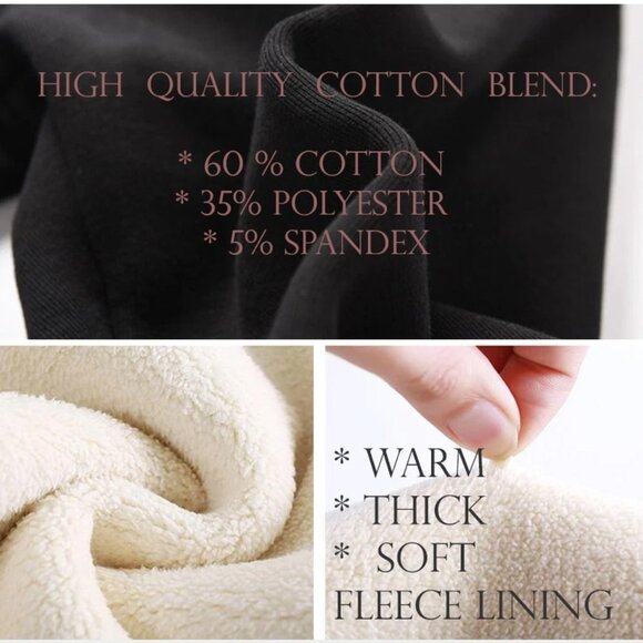 Warm Fleece Lined Cotton Sweatpants - Picture 5 of 9